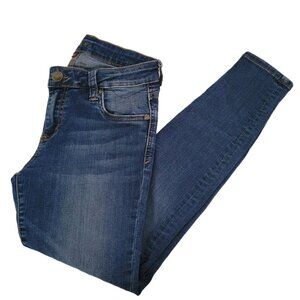 Kut from the Kloth Toothpick Skinny Jeans Womens Size 4 Mid Rise Dark Wash Denim